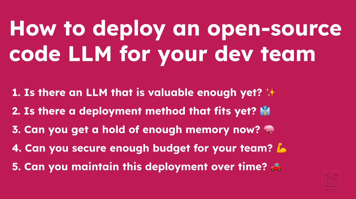 How to deploy an open-source code LLM for your dev team